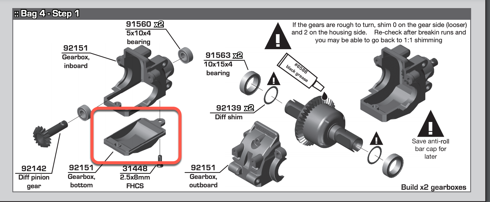 Gearbox bottom cover is missing